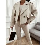 Olasz bézs színű rövid kabát