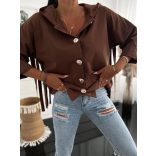 Olasz, gombos, barna felső