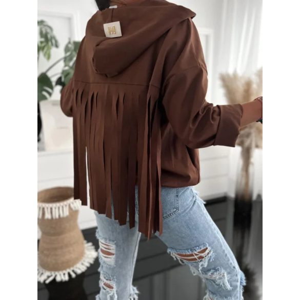 Olasz, gombos, barna felső