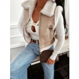 Bundás bézs mellény 