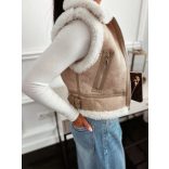 Bundás bézs mellény 