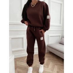 Olasz, csokibarna, vastag melegítőszett