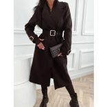 Elegáns olasz fekete kabát