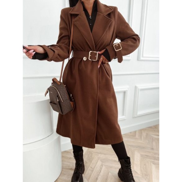 Elegáns olasz barna kabát