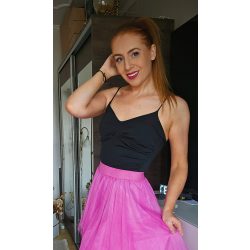 Rugalmas fekete női body formázott, ráncolt mellrésszel