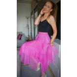 Olasz többrétegű pink tüll szoknya