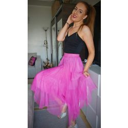 Olasz többrétegű pink tüll szoknya