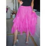 Olasz többrétegű pink tüll szoknya